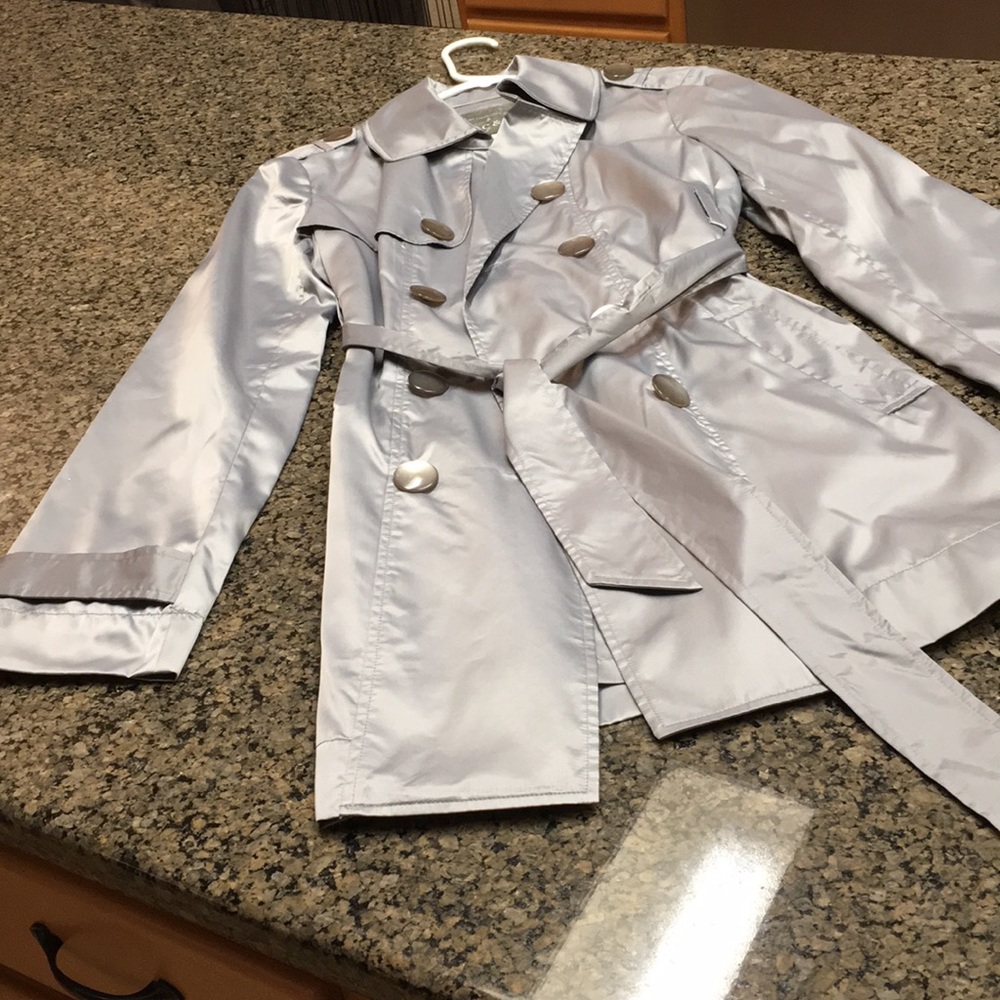 Soft Silver over coat size small
